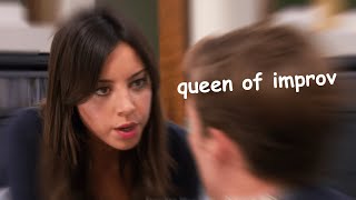 aubrey plazas best bloopers and improvised moments  parks and recreation  Comedy Bites [upl. by Theola]