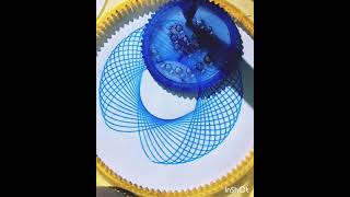 spirograph design with reverse technictrendingartspirodiy artandcraftdiycraftsrelaxingspiro [upl. by Glynas]