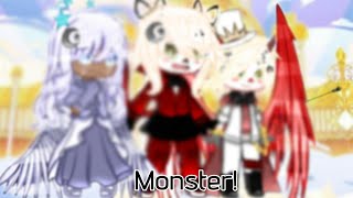 Monster  Angst lmao  Gacha Hazbin Hotel  My AU  Night [upl. by Tolmach]