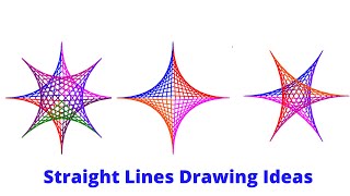 How to Draw Parabolic Curves  Parabolic Art Designs  Curve Stitching Patterns [upl. by Ragucci653]