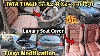 2024 Tata Tiago Xz To Xz Modification ✅ Tata Tiago Xz Modification ✅ Tiago Modified 🔥Seat Cover [upl. by Emsoc]