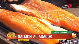 Jueves de parrilla salmón al asador y brochette de pescado [upl. by Ebby]