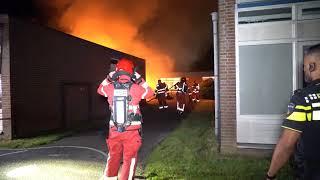 Uitslaande brand bij Mytylschool in Haren Video [upl. by Melvin]