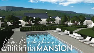 Bloxburg  Kim Kardashians California Mansion ft Kanye West  House Build [upl. by Nalyac]