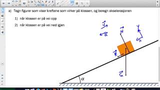 Bevegelse amp krefter på skråplan [upl. by Terrab592]