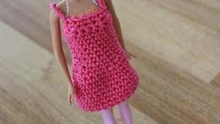 Crochet Barbie Dress Tutorial Pattern  Right Handed [upl. by Eixirt]