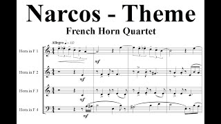 Narcos Theme  French Horn Quartet [upl. by Dorolisa]