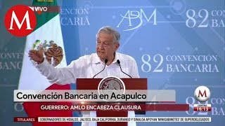 AMLO encabeza clausura de la Convención Bancaria en Acapulco [upl. by Kcirdlek]