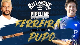 Ferreira vs Pupo Billabong Pro Pipeline  Round of 16 Heat Replay [upl. by Ellersick]