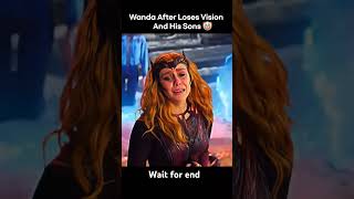 wanda after loses vision and his sons 🤡 shorts ytshorts [upl. by Adda]