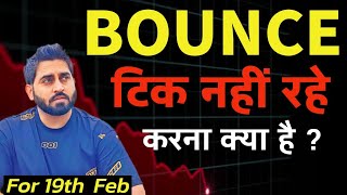 Nifty amp Banknifty Prediction for Monday 19th Feb I US Market Fall [upl. by Dorkas727]