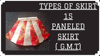 TYPES OF SKIRT  How do you cut a Panelled skirt  pattern making [upl. by Roshan]