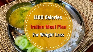 1100 Calories Full Day Healthy Indian Meal Plan  Weight Loss Tips [upl. by Manoop]