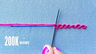 Basic Hand Embroidery Stitches  Chain Stitch [upl. by Imuya996]