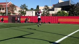 USC safety defensive back drills from USC spring football practice [upl. by Condon65]