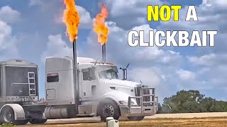 Runaway Diesel Engines 2023  PETERBILT 386 HUGE Runaway with Flames [upl. by Theone]