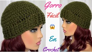 Gorro Tejido en CROCHET Paso a Paso [upl. by Nitsyrc]