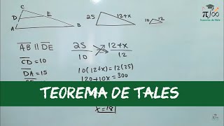 Teorema de Tales  Explicación y ejemplo  Video 3 de 3 [upl. by Ferro791]