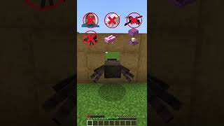 Smallest Holes vs Different Mobs minecraft shorts meme [upl. by Yesrej]