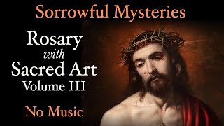 Sorrowful Mysteries  Rosary with Sacred Art Vol III  No Music [upl. by Freedman]