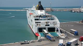 Shipfriendsgr  Hellenic Spirit 23 07 17 loading Ancona 4 [upl. by Homerus]