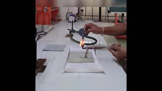 Gravimetric Experiment Ignition of Silica Precipitate [upl. by Tawnya]