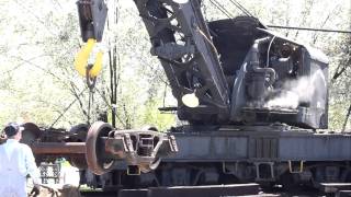 Working Railroad Steam Crane Detroit River Towing CO [upl. by Eniamsaj]