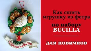 Пошаговый пошив игрушки из фетра по набору Bucilla  Для новичков [upl. by Ettezus]