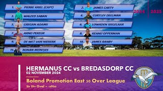 Hermanus CC vs Bredasdorp CC [upl. by Cr]