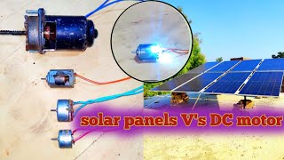 DC motor vs Solar panels [upl. by Farrison]