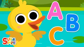 ABC Quack  Super Simple ABCs  Kids Alphabet Songs [upl. by Naesar557]