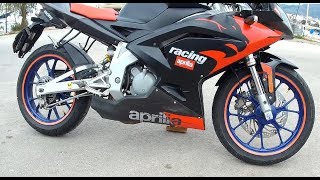 Aprilia RS50 09 Greek Review6 NightLightDNL [upl. by Ayikaz]