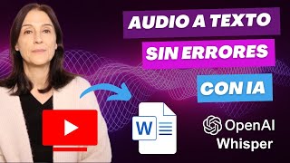 Pasa AUDIO a TEXTO con la inteligencia artificial de forma GRATUITA y sin ERRORES [upl. by Aric]