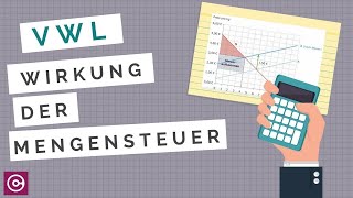 Wirkung der Mengensteuer Volkswirtschaftslehre Animation [upl. by Aitnuahs572]