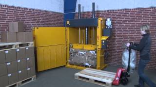 Bramidan BseriesVertical balers for cardboard and plastic wasteMay 2013 [upl. by Ariamat]