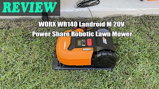 Review WORX WR140 Landroid M 20V Power Share Robotic Lawn Mower 2022 [upl. by Jose854]