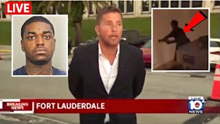 KODAK BLACK Throws Rock local10news Reporter FIRST DAY OUT FULL FOOTAGE [upl. by Jeroma]