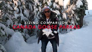 Canada Goose Parkas Sizing Comparison [upl. by Ikin]