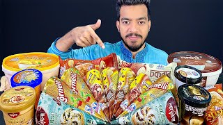 ASMR ICE CREAM EATING  ASMR EATING ICE CREAM PARTY  CHOCOBAR ICE CREAM EATING CHALLENGE [upl. by Tyrrell329]