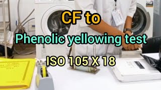 CF to phenolic yellowing test ISO 105 X 18 [upl. by Rabin807]