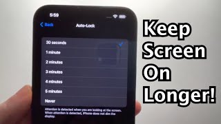 iPhone 13 How to Keep Screen on Longer iOS 15 [upl. by Ayhdiv]