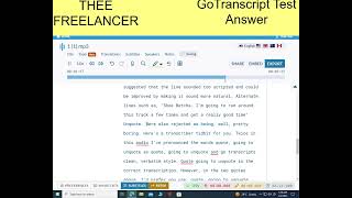 GoTranscript Test Answer [upl. by Buchbinder296]