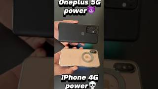 ONEPLUS 5G😈vs IPHONE 4G 👿Network Free fire testshorts [upl. by Gnil]