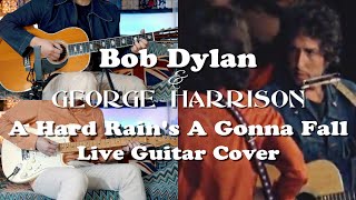 A Hard Rains AGonna Fall Live Dylan amp Harrison Guitar Cover with Martin 0045 amp Fender Strat [upl. by Tehr]