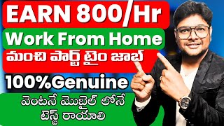 Best Part Time Job  Earn 800Hr Online 😍 Online Job At Home  Work From Home Job 2024VtheTechee [upl. by Haseena2]