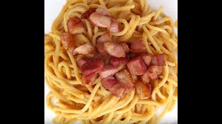 Spaghetti Lucchetti con tocino y queso doble crema [upl. by Wald]