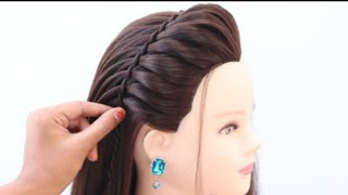 top trendy hairstyle for wedding  simple open hairstyle  hair Styler [upl. by Allehs]