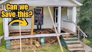 Trying To Save A 100 Year Old Porch Neglected Hoarder House Part 18 [upl. by Anuahsar]