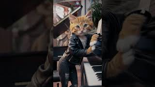 🎹🐱The Musician Cat  The Inspiring Journey of a Deaf Cat Who Became a Pianist cat cats catviral [upl. by Huebner]