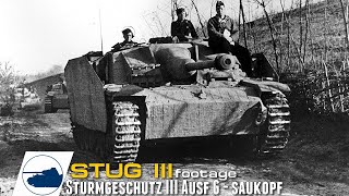 WW2 StuG III Ausf G  Sturmgeschütz III Saukopf  footage part 4 [upl. by Notgnilliw817]